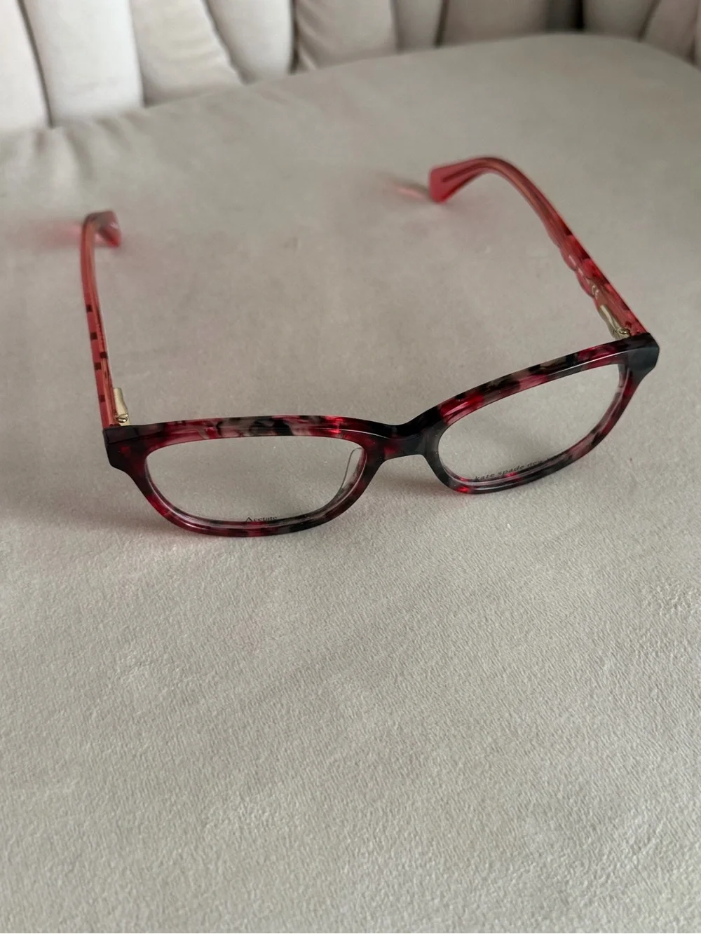 Kate Spade New York Red Tortoiseshell Glasses Jenna Demo Frames